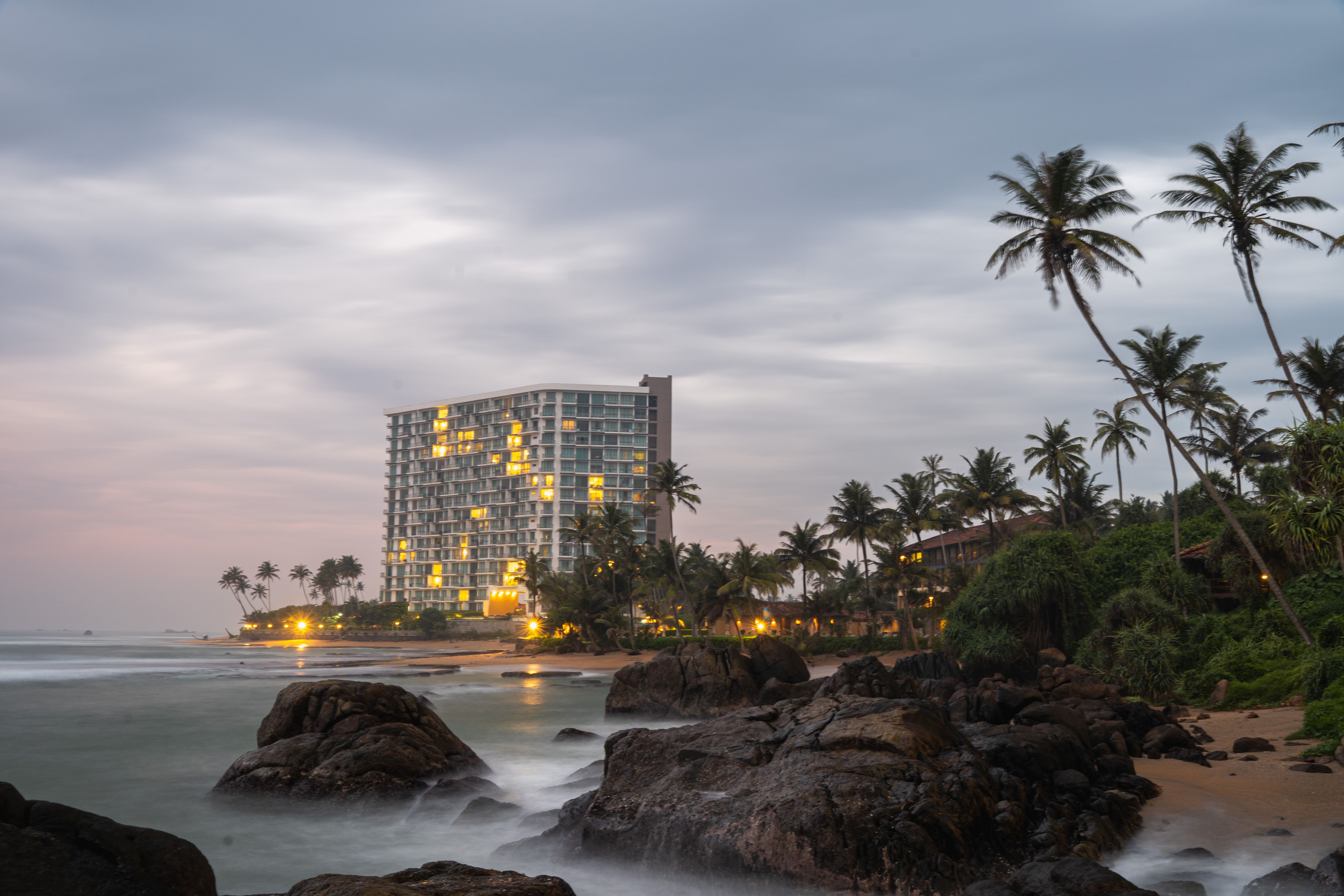 Weligama bay and coastal property area on Sri Lanka South Coast
